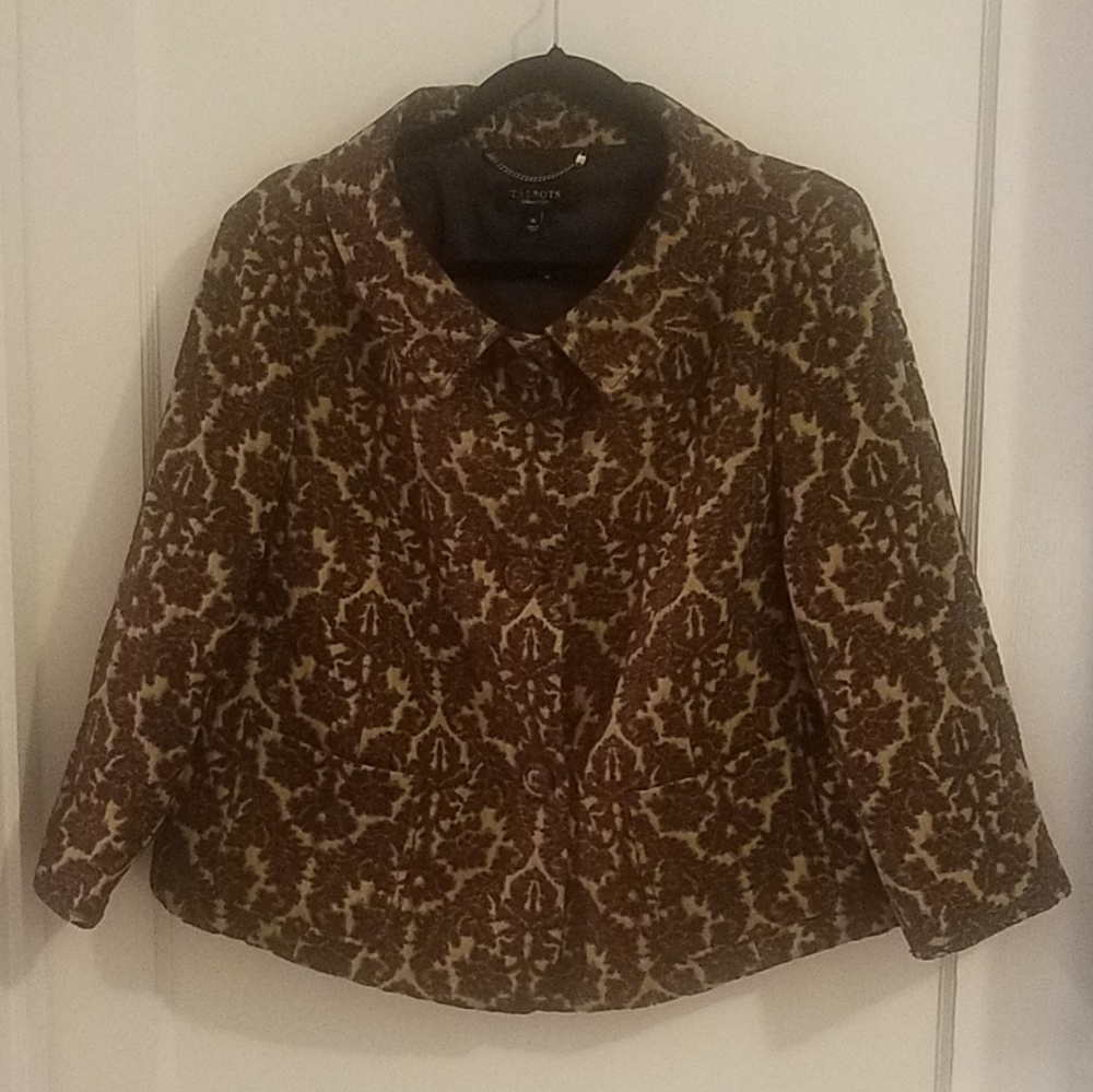 Talbots Womens Brocade Jacket